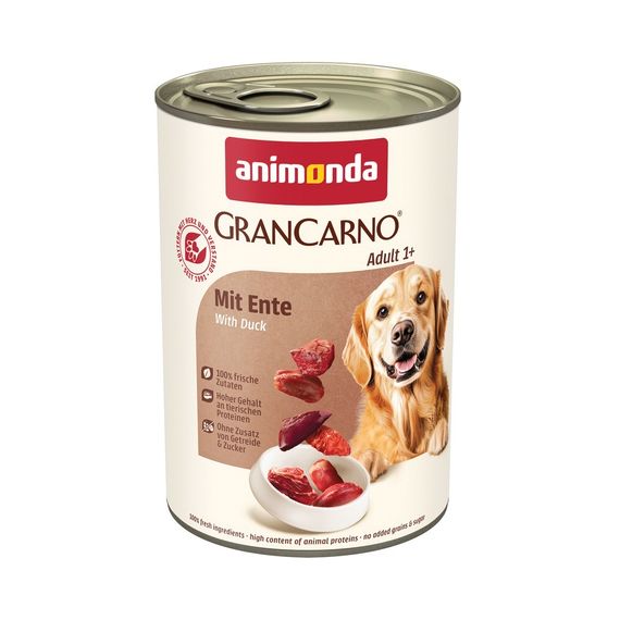 Корм вологий GranCarno Adult with Duck для дорослих собак з качкою 400 г