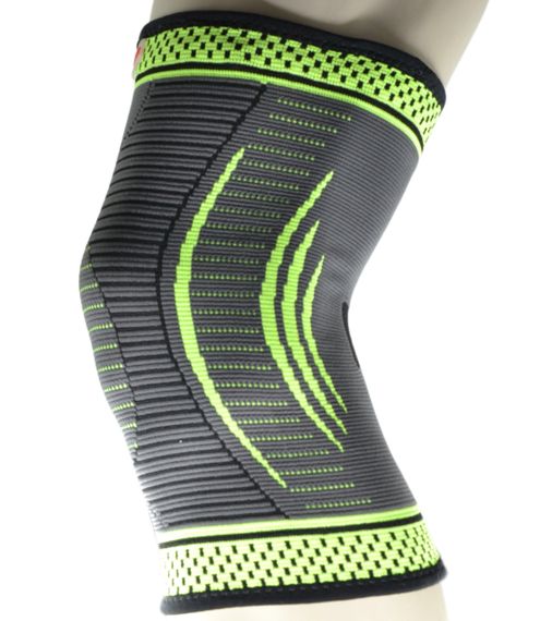 Компрессионный наколенник Мадмакс MFA-284 3D Compressive knee support Dark grey/Neon green S | Зображення 4