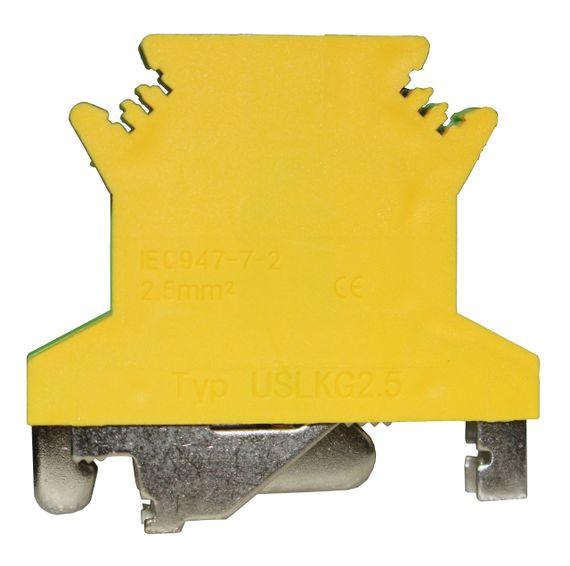 Клема "PE" КНГз-UK-USLKG-2.5 34А 0.2-2.5мм2 гвинтова жовто-зелена DIN-рейку без маркера Ny95505481 | Зображення 1