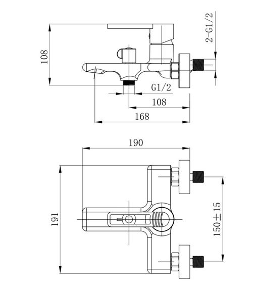 Змішувач для ванни Qtap Taurus QTTAU259CRM45661 | Зображення 6