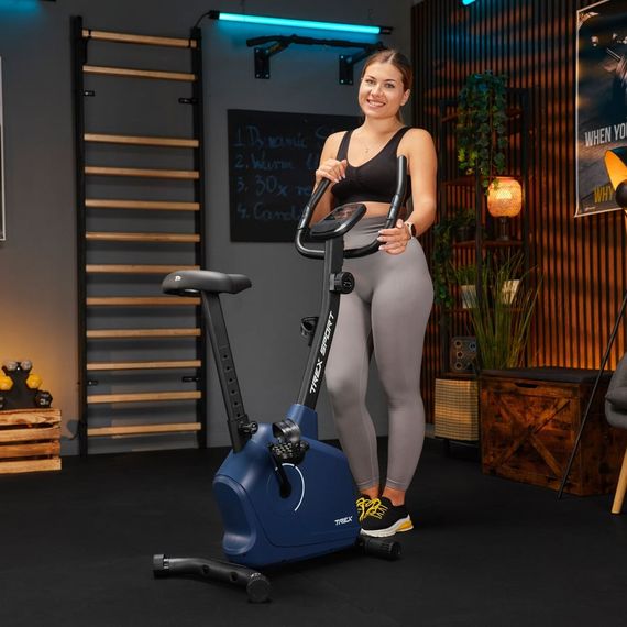 Велотренажер Trex Sport TX-380MB Rigon магнітний темно-синій | Зображення 7