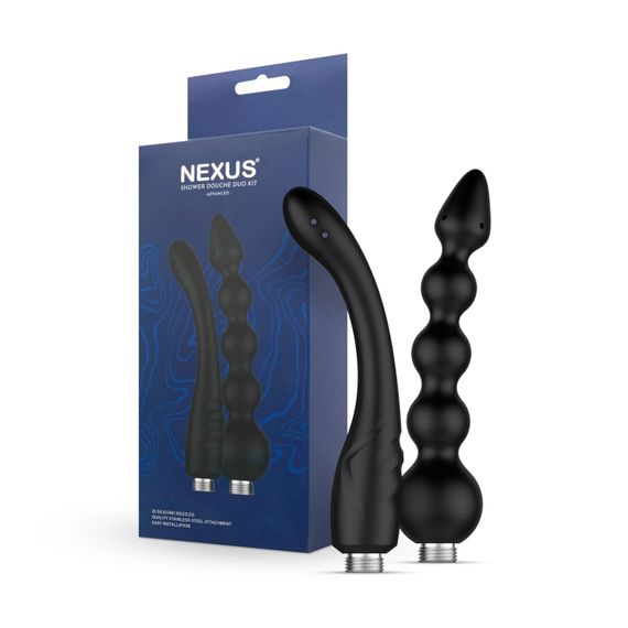 Набір анальних насадок для душу Nexus Advanced Shower Douche Duo Kit – Black, 2 шт | Зображення 7