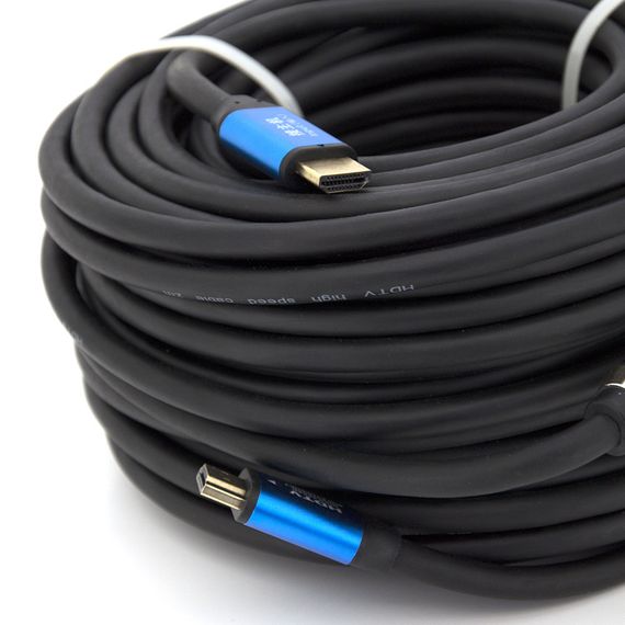 Кабель Merlion HDMI-HDMI 4Kx2K Ultra HD, 30.0m, v2.0, круглий Black, Blister-box | Зображення 1