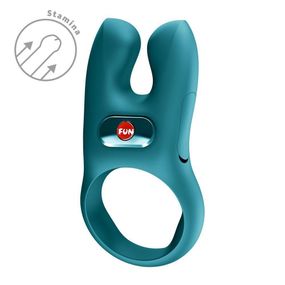 Ерекційне віброкільце з подвійною стимуляцією клітора Fun Factory NŌS CLASSIC Bottle Green, 2 мотори Sex Aura