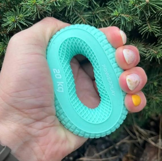 Еспандер кистьовий силіконовий PowerPlay PP-4333 Hand Grip Medium 20 кг Зелений (PP_4333_Green_20kg) | Зображення 1