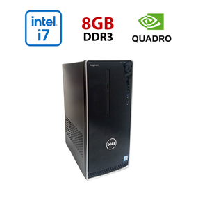 Ігровий ПК Dell Inspirion 3650 / Intel Core i7-6700K (4 (8) ядра по 4,0 - 4,2 ГГц) / 8 ГБ DDR3 / 256 ГБ SSD / nVidia Quadro M2000, 4 ГБ GDDR5, 128-біт / Wi-Fi+Bluetooth / DVD / Win 10 Home Lic б/в