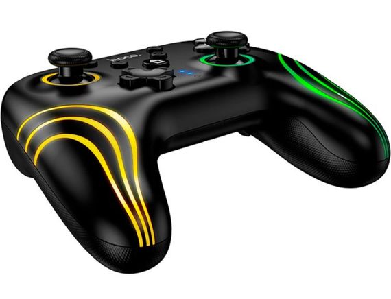 Геймпад Hoco GA2 универсальный Bluetooth / проводной контроллер 6-Axis, RGB, с вибрацией, для Switch 1/2, Windows - Black | Зображення 3