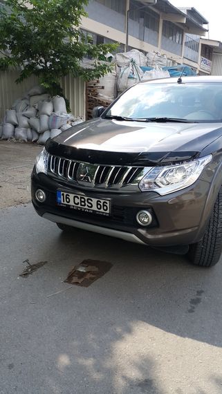 Дефлектор капоту (2015-2019, EuroCap) для Mitsubishi L200 рр | Зображення 3