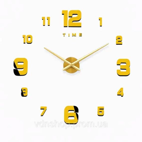 Годинник настінний діаметр 10 см круглий в стилі лофт HP-3Y-1GOLD