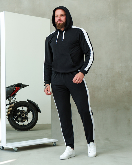 Костюм Лампас весна черно-белый S L | Зображення 4