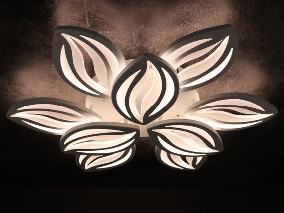 Люстра світлодіодна стельова LED світильник для квартири на стелю лед з пультом 25728 Білий 10х70х70 см. | Зображення 2