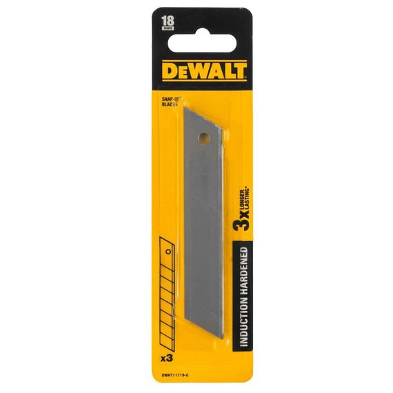 Леза запасні шириною 18 мм з сегментами, що відламуються 3шт DeWALT DWHT11719-0 | Зображення 2