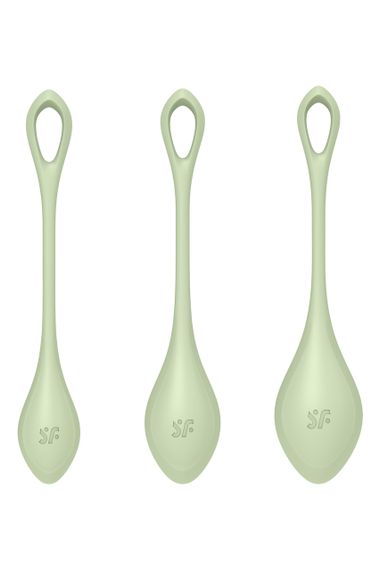 Набір вагінальних кульок Satisfyer Yoni Power 2 light, зелений Sex Aura