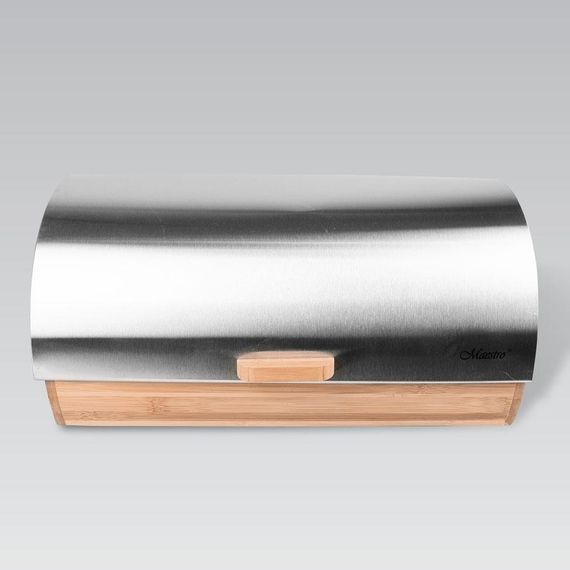 Хлебница деревянная Maestro MR-1673S с крышкой из нержавеющей стали | Зображення 3