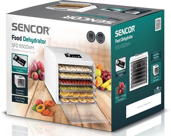 Сушка для овощей и фруктов Sencor SFD-6500WH 500 Вт | Зображення 2