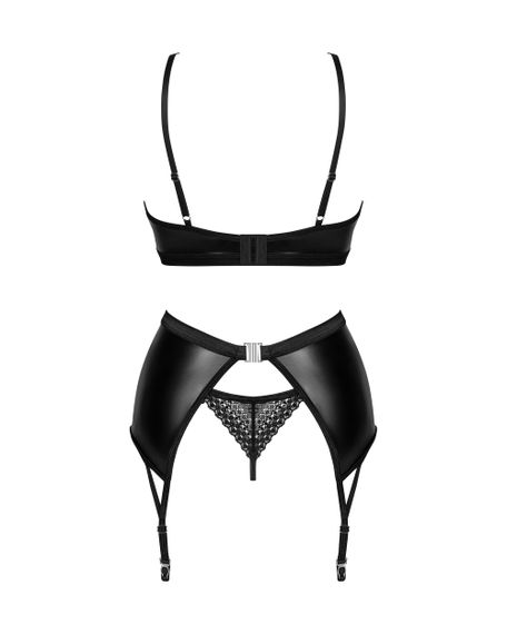 Комплект с поясом для чулок Obsessive Norides garter belt set Черный M/L | Зображення 5