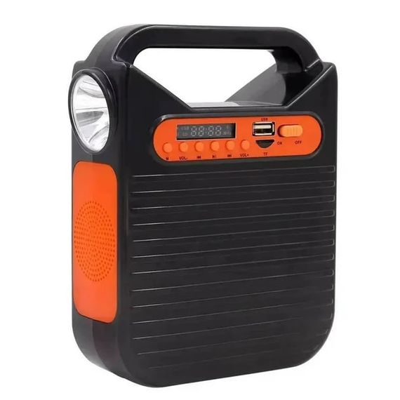 Ліхтар на сонячній батареї PowerBank EP-391BT - радіо-bluetooth 9V 3W + 3 лампочки XPRO Чорний (MER-15356_1162) | Зображення 6