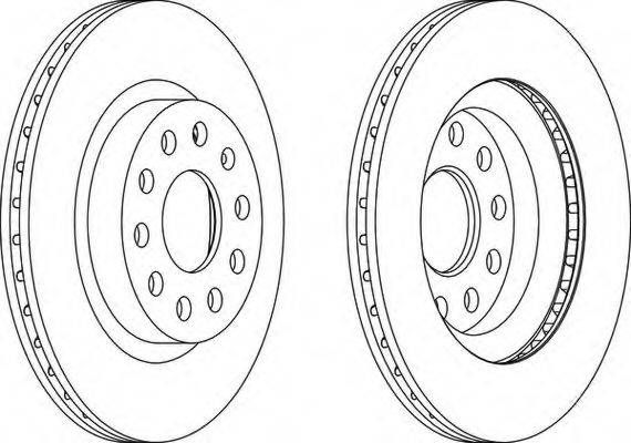Гальмівний диск FERODO DDF1223 на SEAT LEON (1P1)