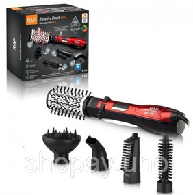 Фен-щетка для волос Rotative Brush RAF R416 ∙ Брашинг для укладки волос с насадками 5 в 1, 1200Вт