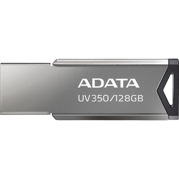 USB флеш накопичувач ADATA 128GB UV350 Metallic USB 3.1 (AUV350-128G-RBK) | Зображення 1