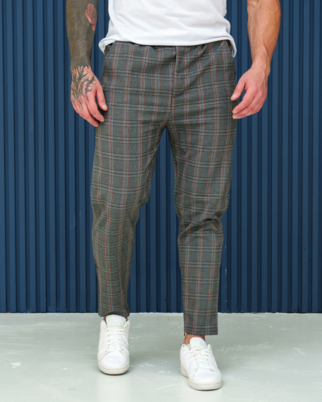 Брюки змейка антрацит серо-рыжий S M | Зображення 1