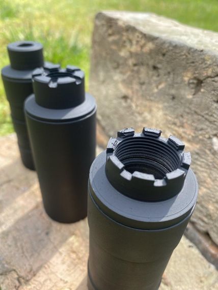 Полум'ягасник 7.62 для  АК-74,АКС-74,АК-74М  різьба  М14Х1 розбірний  з шумоподавленням 30% чорний | Зображення 1