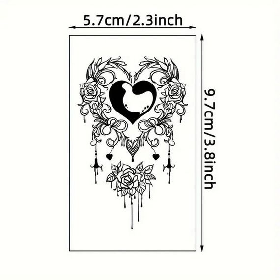 Набір дитячих тимчасових татуювань "Чорні міні №4" black-tattoo-mini-set-4-H | Зображення 1