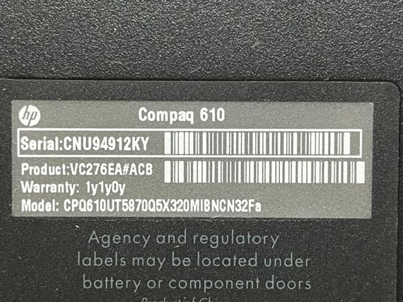 Ноутбук Б-клас HP Compaq 610 / 15.6" (1366x768) TN / Intel Core 2 Duo T5870 (2 ядра по 2.0 GHz) / 2 GB DDR2 / 120 GB SSD / Intel GMA X3100 Graphics / WebCam / АКБ не тримає б/в | Зображення 5