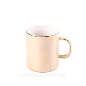 Чашка фарфоровая Glaze 420мл в зеркальной глазури Желтый HPCYM0763Y