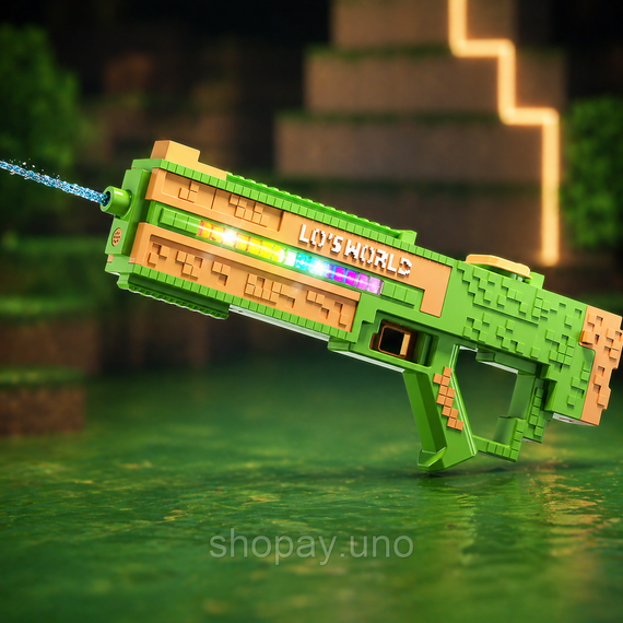 Водяной электрический пистолет со светом / Водяной автомат Electric Water Gun / Водяной бластер SQ011B