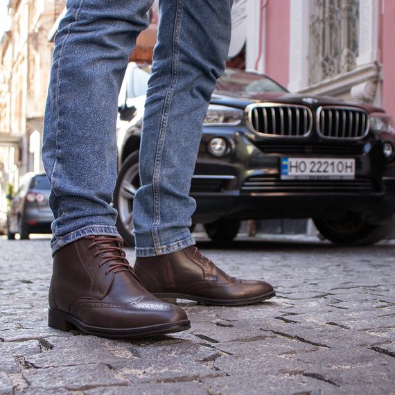 Кориневі зимові броги для чоловіків - 41 43 45 розмір стильні черевики | Зображення 6