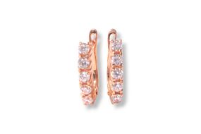 Золотые серьги с фианитами S-0350