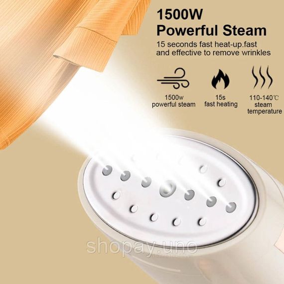 Ручний відпарювач KY-003 1500W WHITE • Вертикальний відпарювач Sokany SK-12003 для одягу та штор | Зображення 4