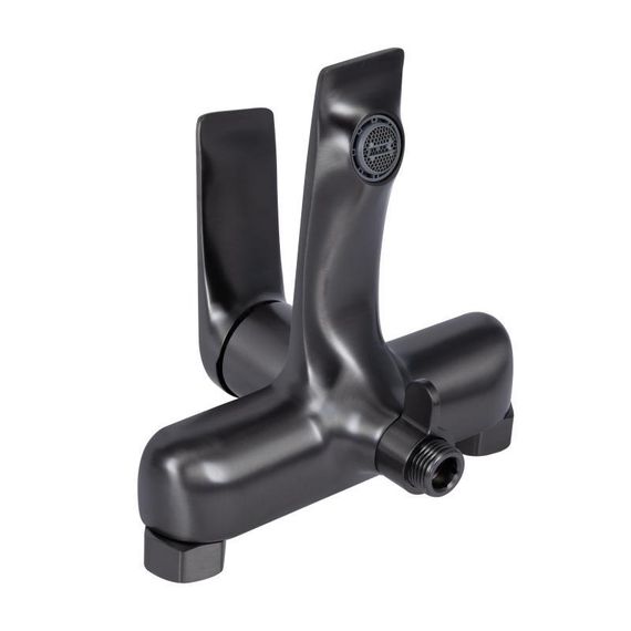 Смеситель для ванны Qtap Vlasta New (c душевым гарнитуром) QTVLA259GMB45643 Gunmetal Black PVD | Зображення 5