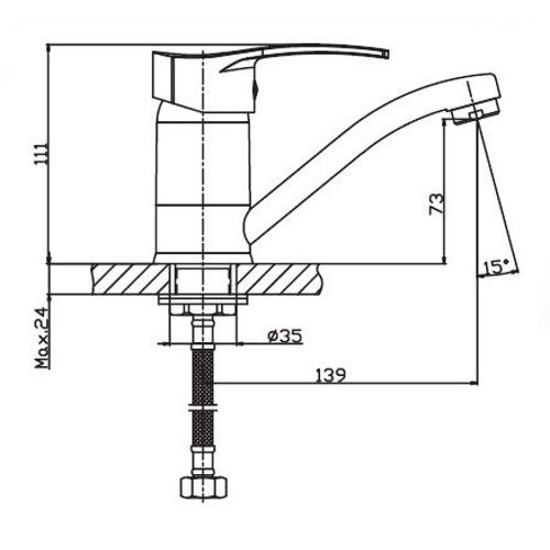 Змішувач для кухні Haiba ONIX 555 HB0324 | Зображення 1