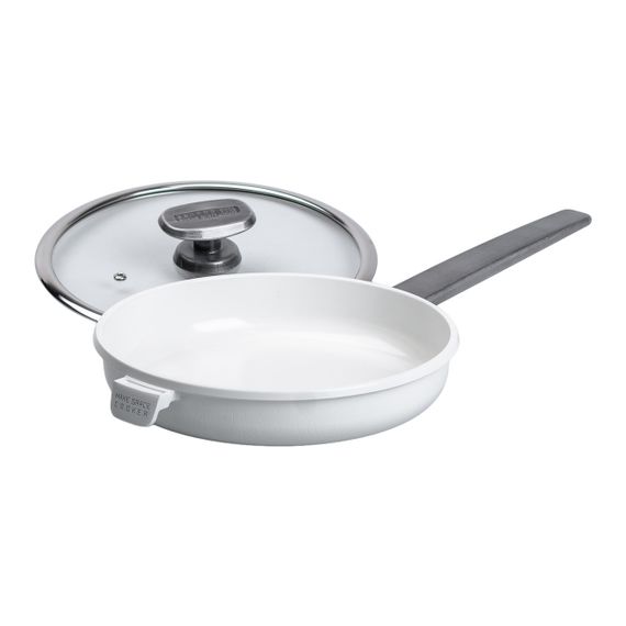 Алюминиевая сковорода с керамическим антипригарным покрытием 2 л Ø 24 см белая MGC | Зображення 3