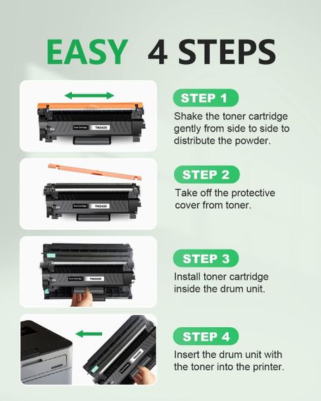 Тонер-картридж TN2420 TN-2420 для Brother MFC-L2710DW MFC-L2710DW HL-L2350DW MFC-L2710DN HL-2310D DCP-L2530DW MFC-L2730DW | Зображення 2