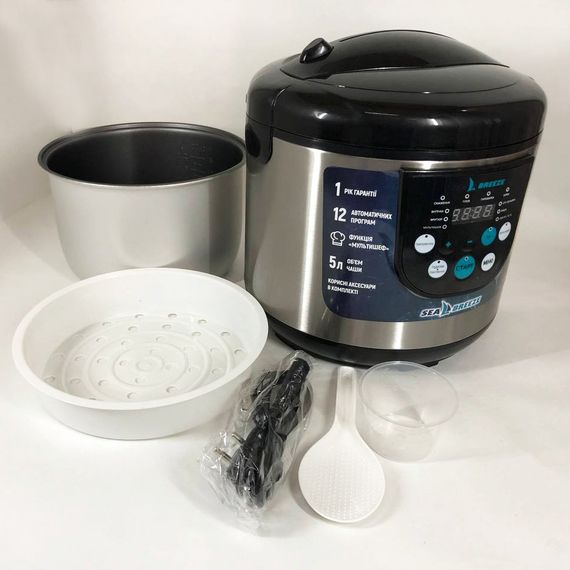 Мультиварка SeaBreeze SB-044 900 Вт, бытовые мультиварки рисоварки, электро скороварка, кашеваркы | Зображення 4