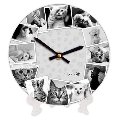 Часы настенные круглые I like cats 18 см (CH18_P_15S191)