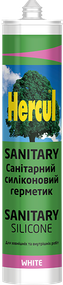 Санітарний силіконовий герметик білий HERCUL SANITARY 280 мл.