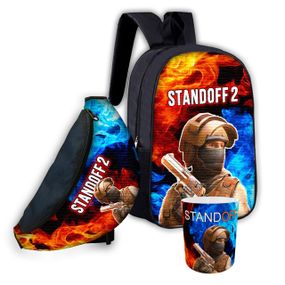 Набор детский Standoff 2 рюкзак 36х27см сумка-бананка,кружка с принтом для мальчика (01595)