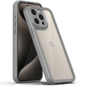 TPU чохол Transparent + Colour 1,5mm для Apple iPhone 15 Pro Max (6.7") Grey