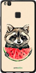 Чохол на Huawei P9 Lite Єнотик з кавуном "4605u-298-2448"