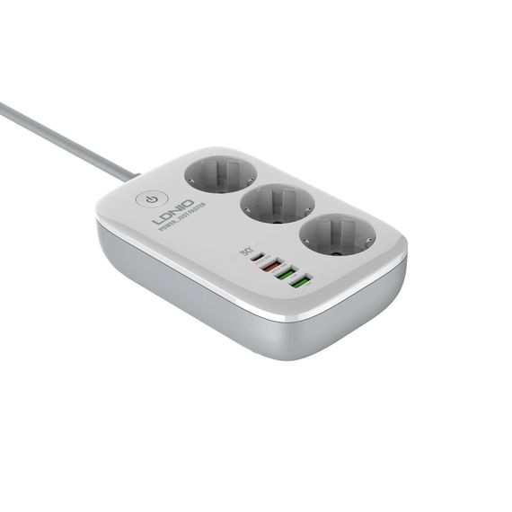 Удлинитель мережевий з Wi-Fi роутеромLDNIO SEW3452 3 порти / PD / 3USB / 1 QC 3.0 / 1 Type-C (34390-01_730) | Зображення 2