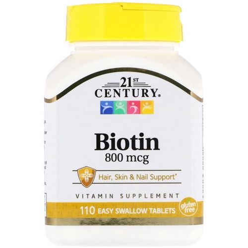 Біотин 21st Century Biotin, High Potency 800 mcg 110 Tabs