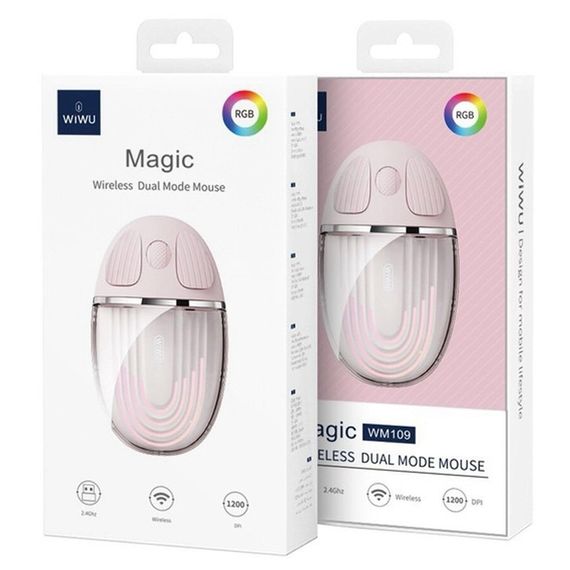 Бездротова миша WIWU WM109 Magic dual mode Pink | Зображення 1