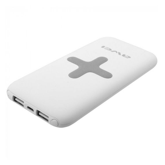 Power Bank AWEI P98K (Бездротова зарядка) 8000 mAh. JY-722 Колір білий | Зображення 3