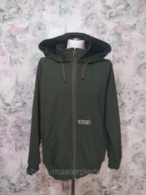 Худи мужской хаки осенний весенний толстовка свитшот анорак футер двунитка 56