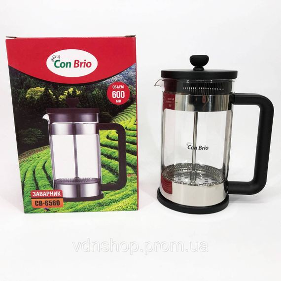 Френч-прес з хорошого матеріалу, Скляний заварник, Красиві заварники для чаю, Заварник для кухні KL-90 | Зображення 7