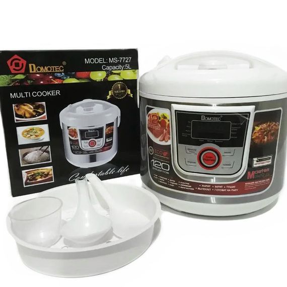 Мультиварка топ Domotec MS-7727 5 л 900 Вт, Чудова мультиварка, Мультиварка 5 л літрів UX-52